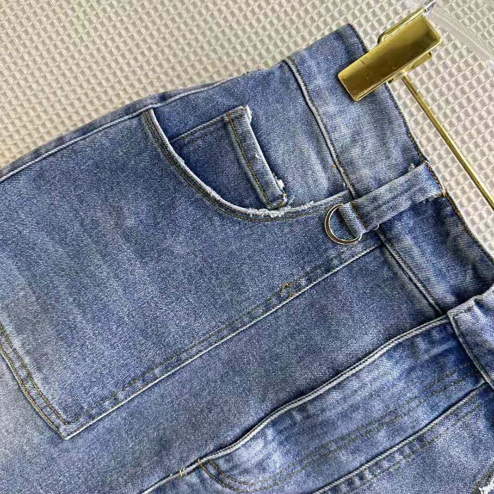Fendi Women Blue Denim Skirt with a Medium-Low Waistline - image 5