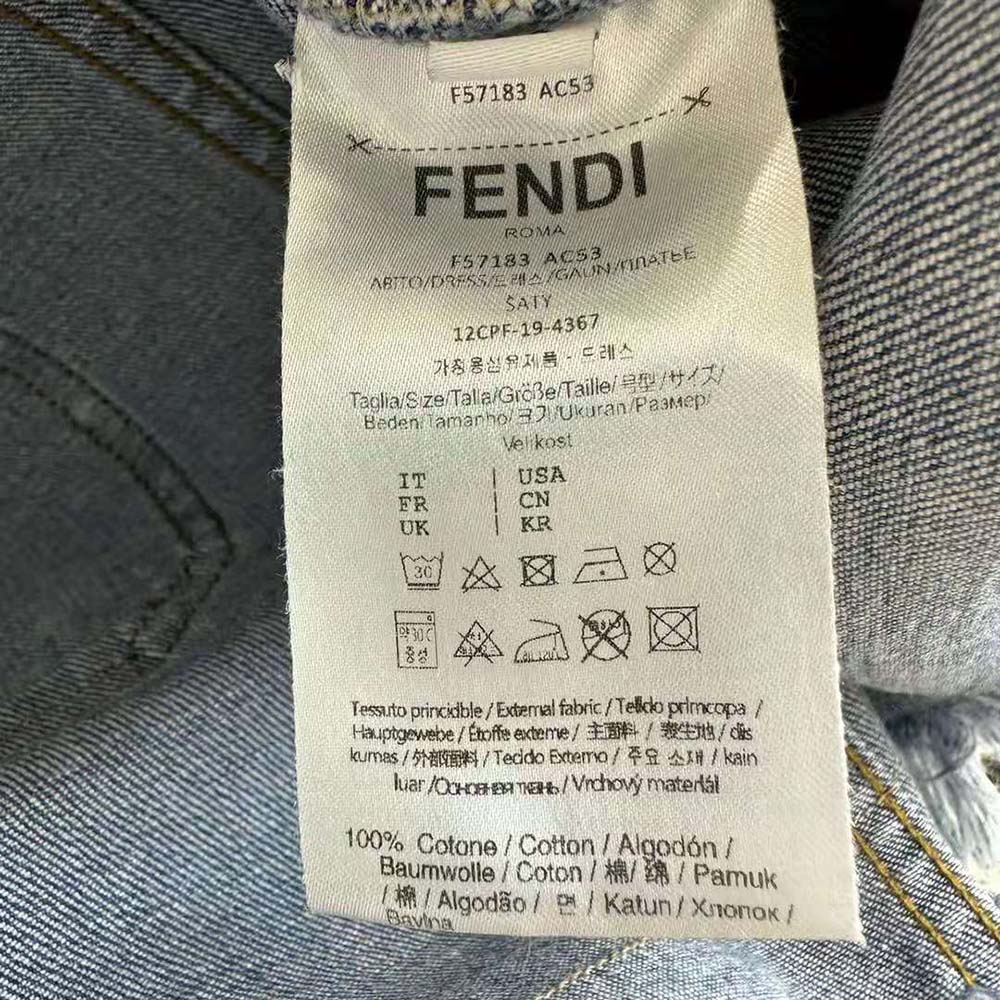 Fendi Women Blue Denim Skirt with a Medium-Low Waistline - image 10