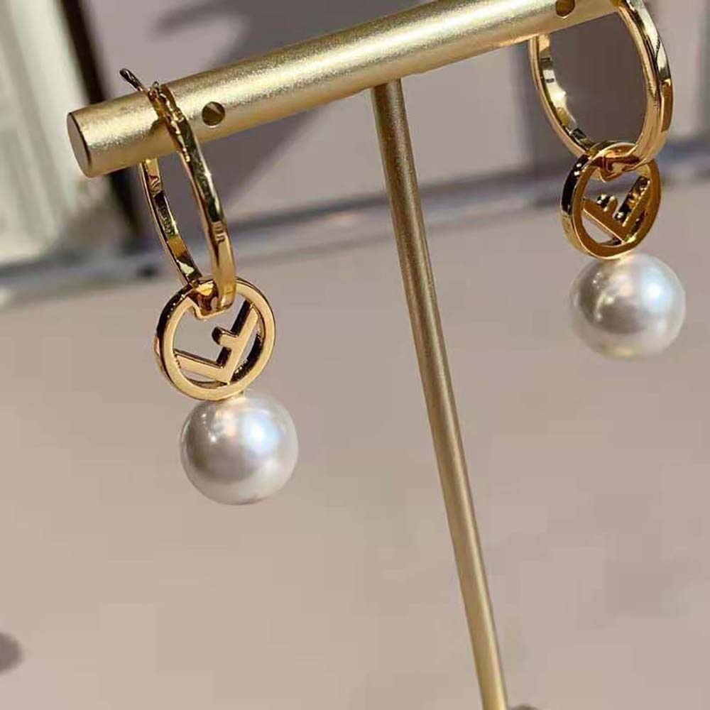 Fendi Women F Is Fendi Earrings Gold-coloured - image 9