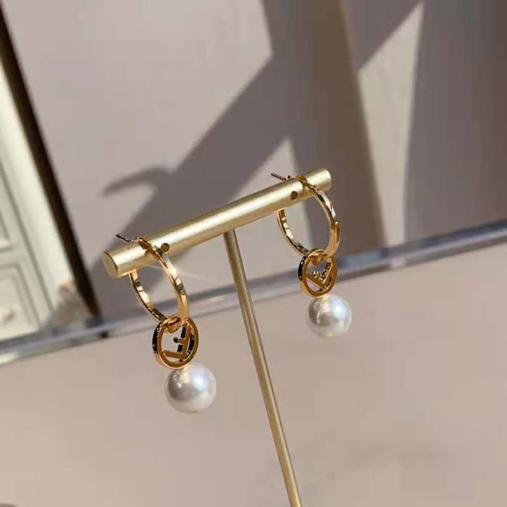 Fendi Women F Is Fendi Earrings Gold-coloured - image 8