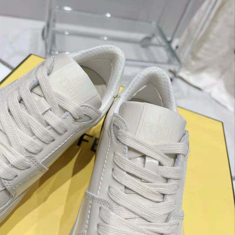 Fendi Women Fashion Show Beige Leather Low-Tops - image 9