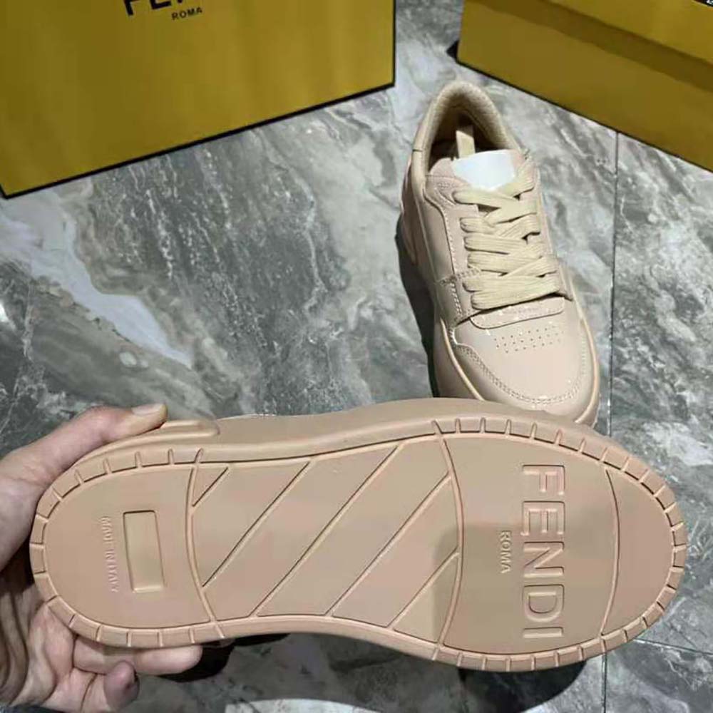 Fendi Women Fashion Show Pink Leather Low-Tops - image 7