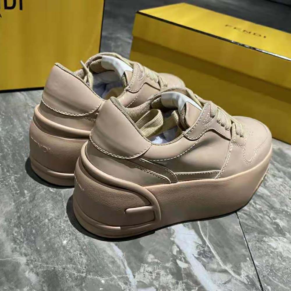 Fendi Women Fashion Show Pink Leather Low-Tops - image 6