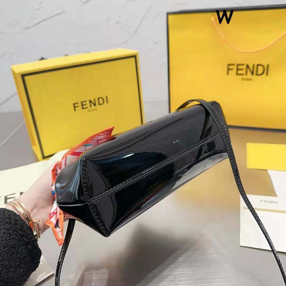 Fendi Women First Midi Black Patent Leather Bag - image 6