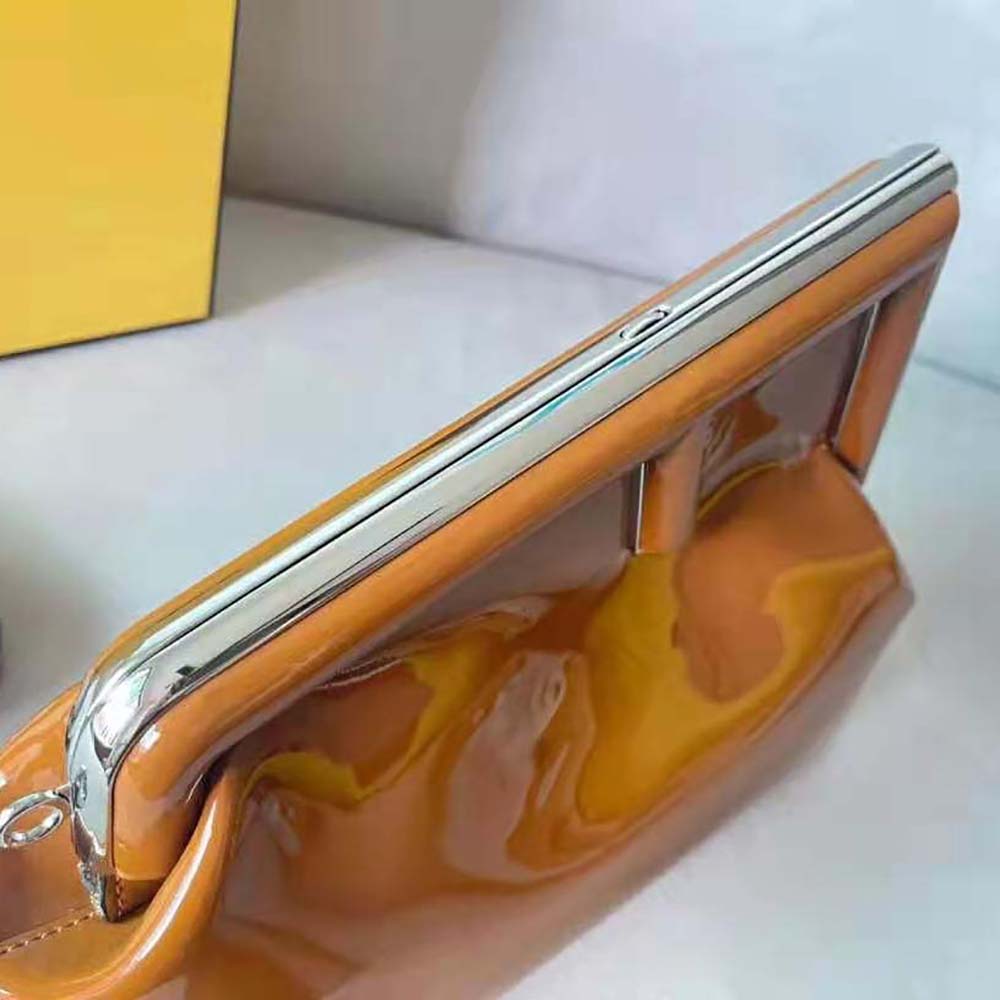 Fendi Women First Midi Brown Patent Leather Bag - image 7