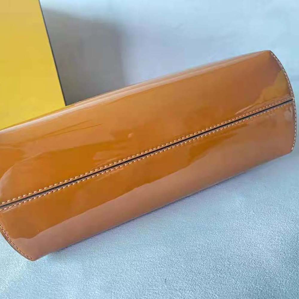 Fendi Women First Midi Brown Patent Leather Bag - image 6