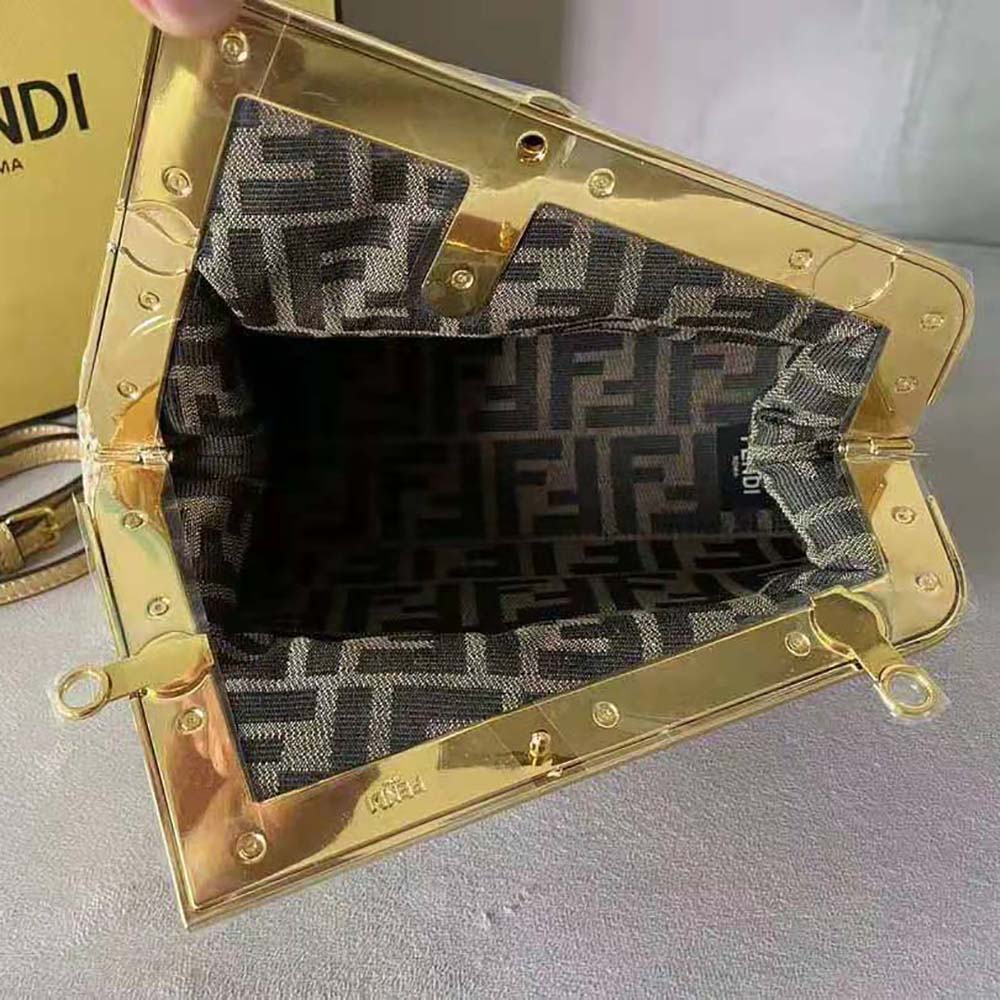 Fendi Women First Small Beige Raffia Macrame Bag - image 9
