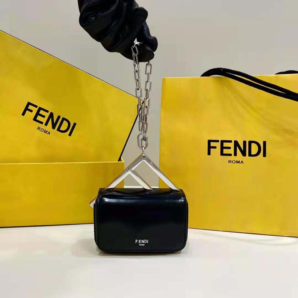 Close-up of gold-tone hardware on Fendi Women Nano Bag F Mini-Bag
