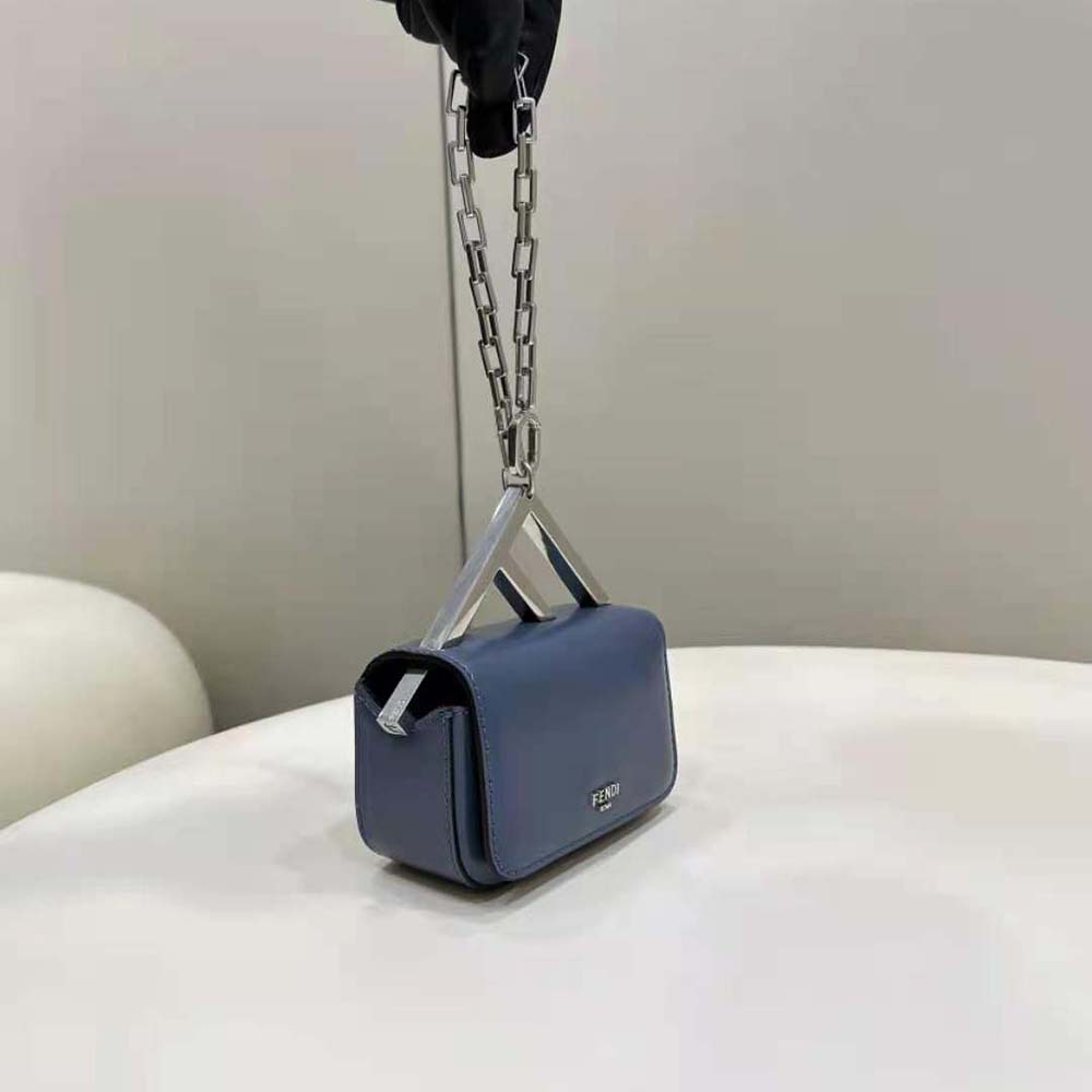 Fendi Women Nano Bag F Blue Leather Mini-Bag - image 4