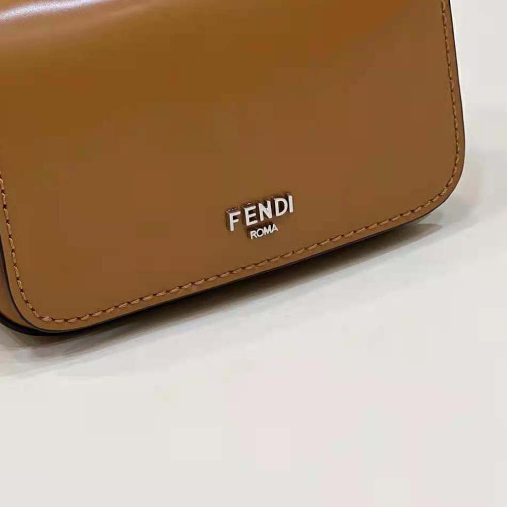 Fendi Women Nano Bag F Brown Leather Mini-Bag - image 9