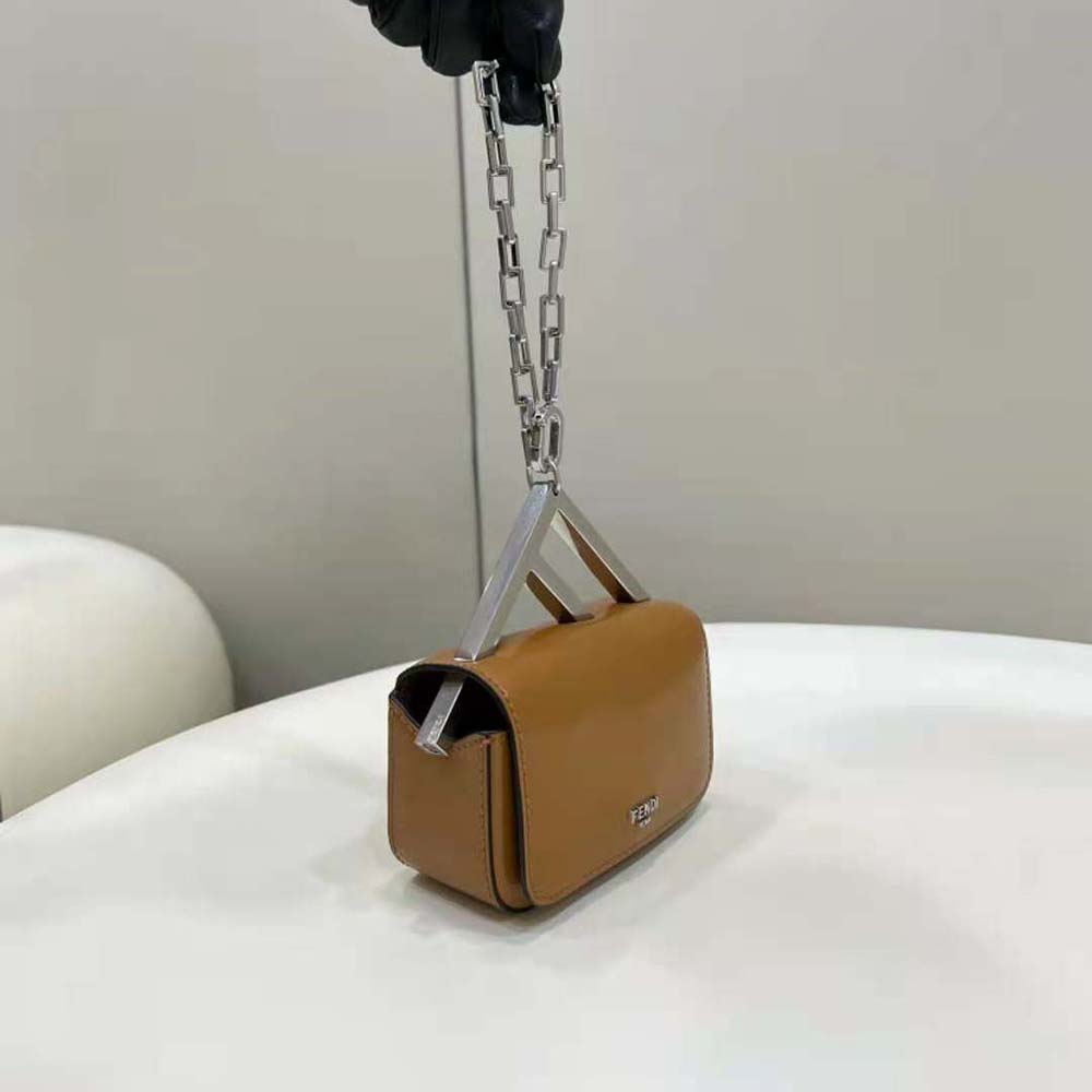 Fendi Women Nano Bag F Brown Leather Mini-Bag - image 4