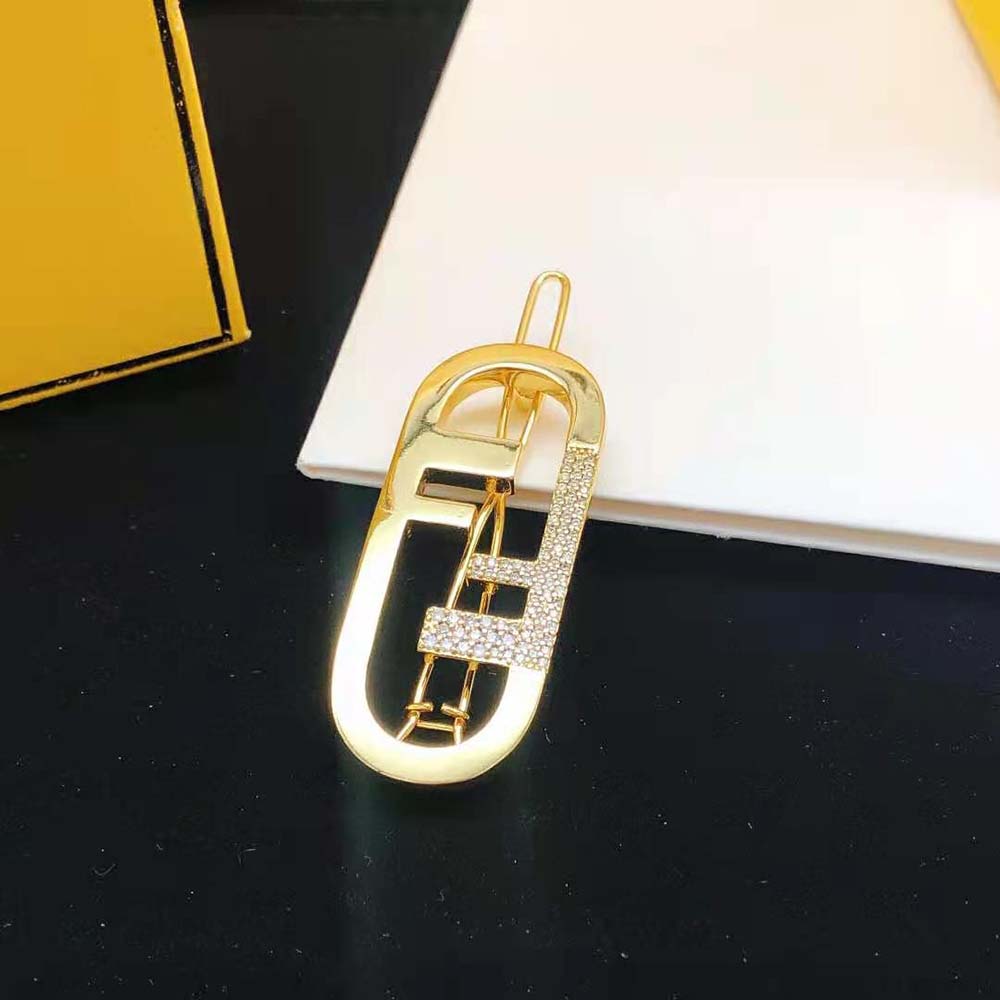 Fendi Women O’Lock Hair Clip Gold-Coloured - image 7