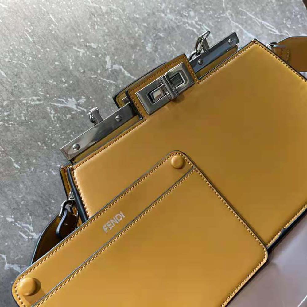 Fendi Women Peekaboo Cut Medium Brown Leather Bag - image 8