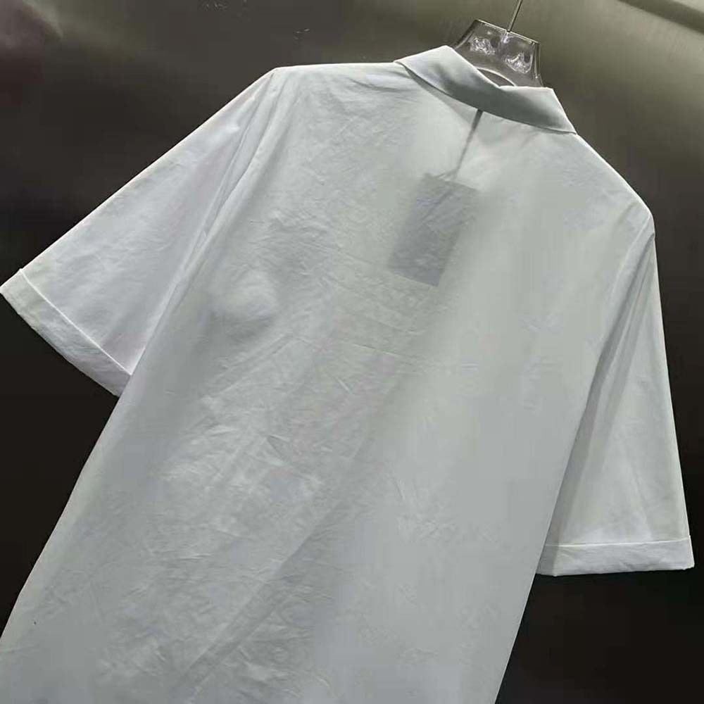 Fendi Women White Cotton Dress with Pointed Collar and Wide Elbow-Length Sleeves - image 6