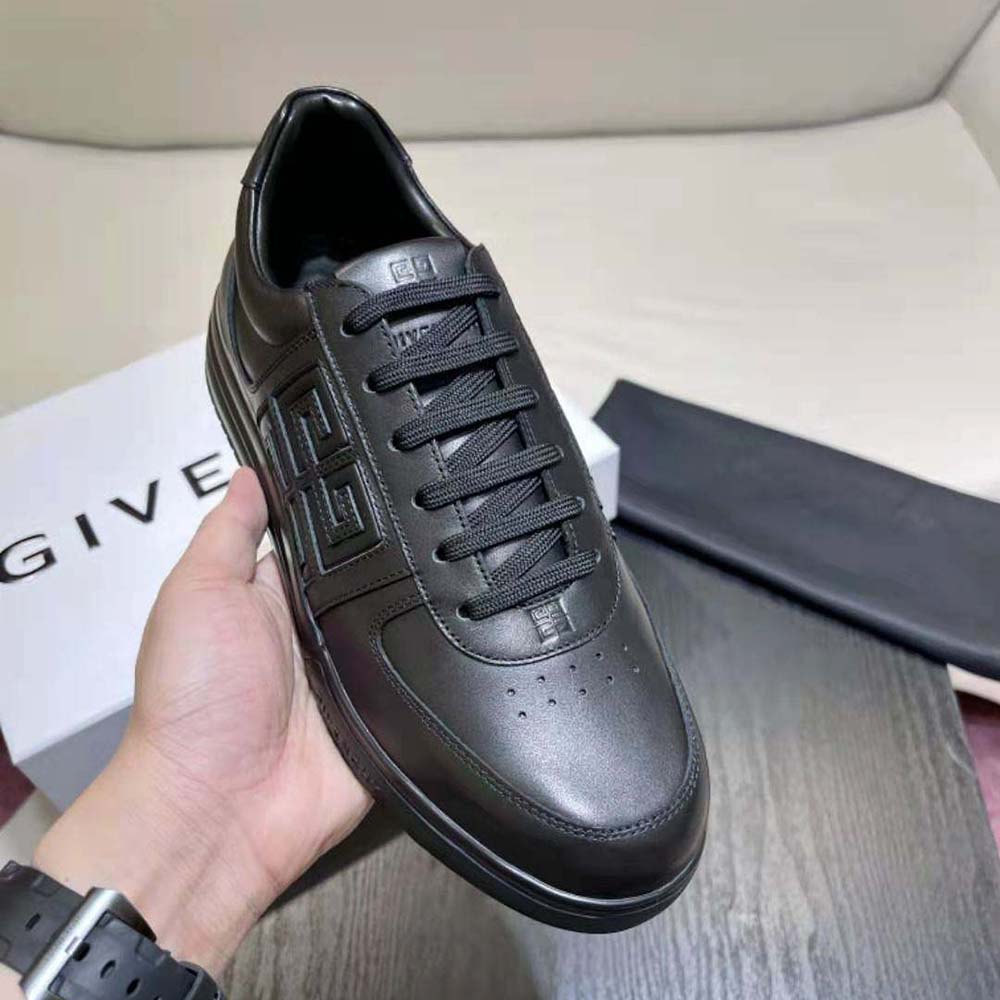 Givenchy Men G4 Sneakers in Leather-Black - image 7