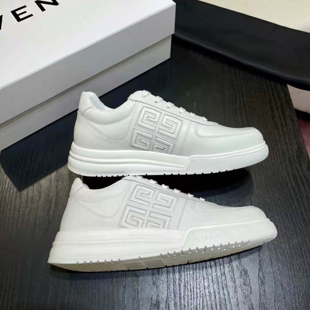 Givenchy Men G4 Sneakers in Leather-White - image 5