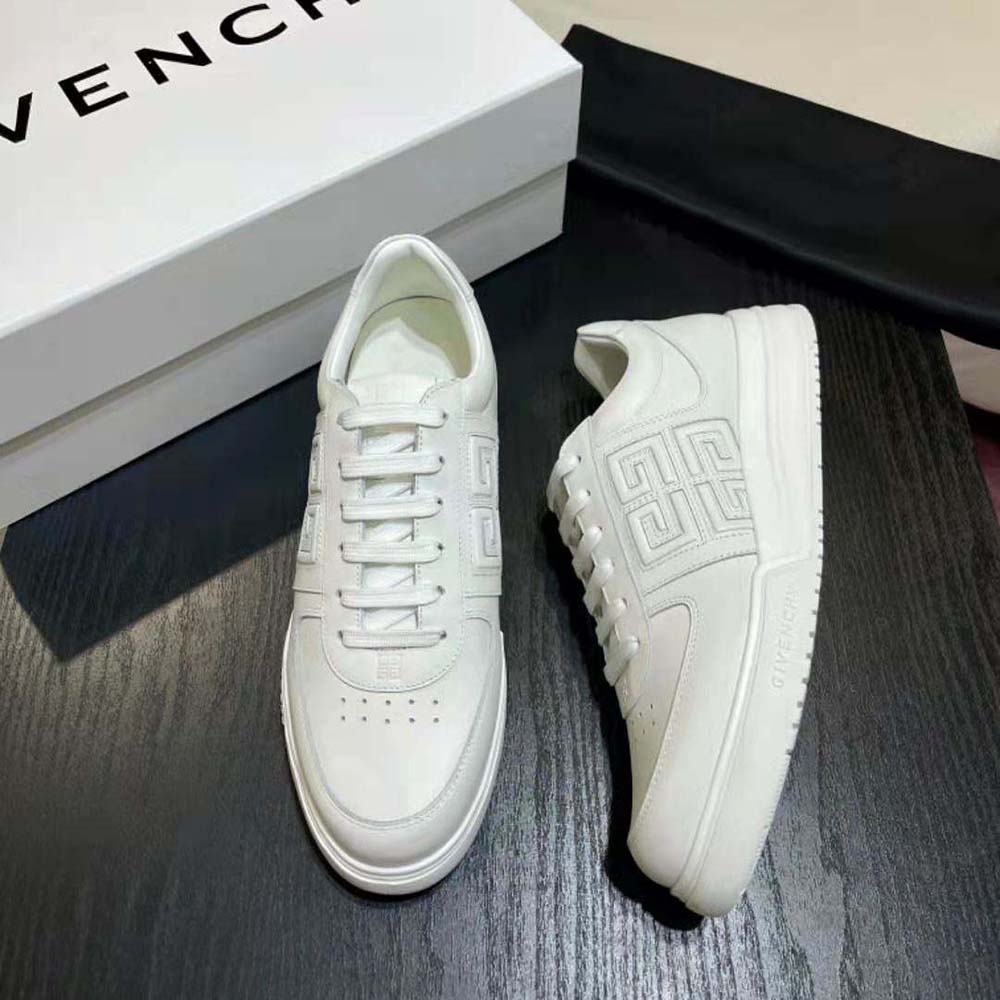 Givenchy Men G4 Sneakers in Leather-White - image 6
