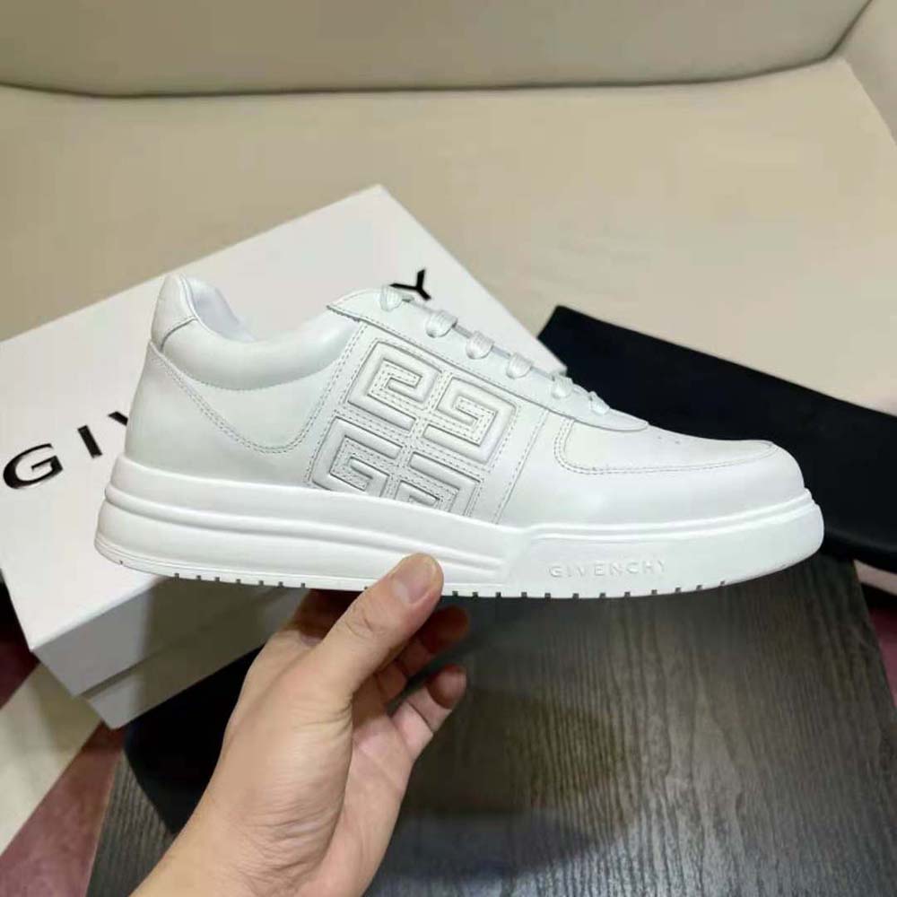 Givenchy Men G4 Sneakers in Leather-White - image 7