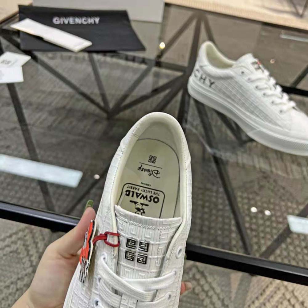 Givenchy Unisex City Sport Oswald Sneakers in Leather-White - image 8