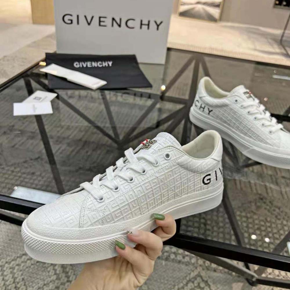 Givenchy Unisex City Sport Oswald Sneakers in Leather-White - image 6