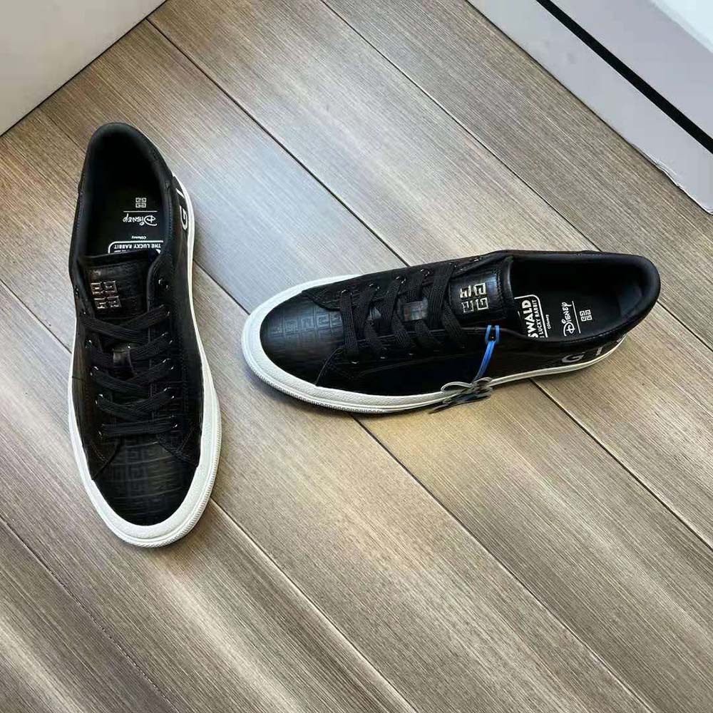 Givenchy Unisex Oswald City Sport Sneakers in Leather-Black - image 4