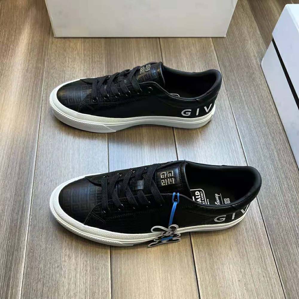 Overhead view of lace-up closure on Givenchy Oswald City Sport Sneakers