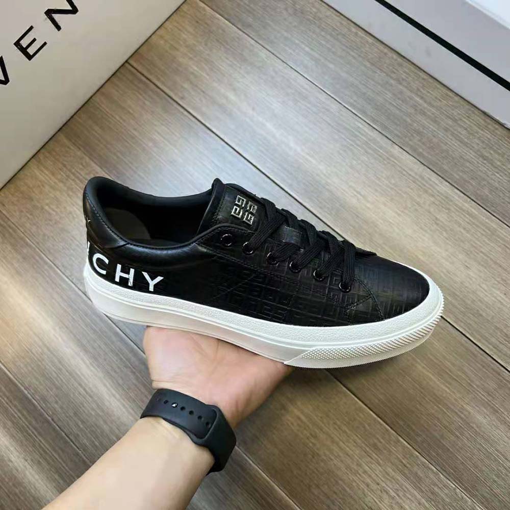 Givenchy Unisex Oswald City Sport Sneakers in Leather-Black - image 5