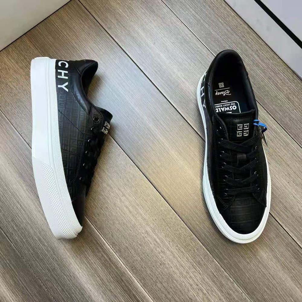 Givenchy Unisex Oswald City Sport Sneakers in Leather-Black - image 7