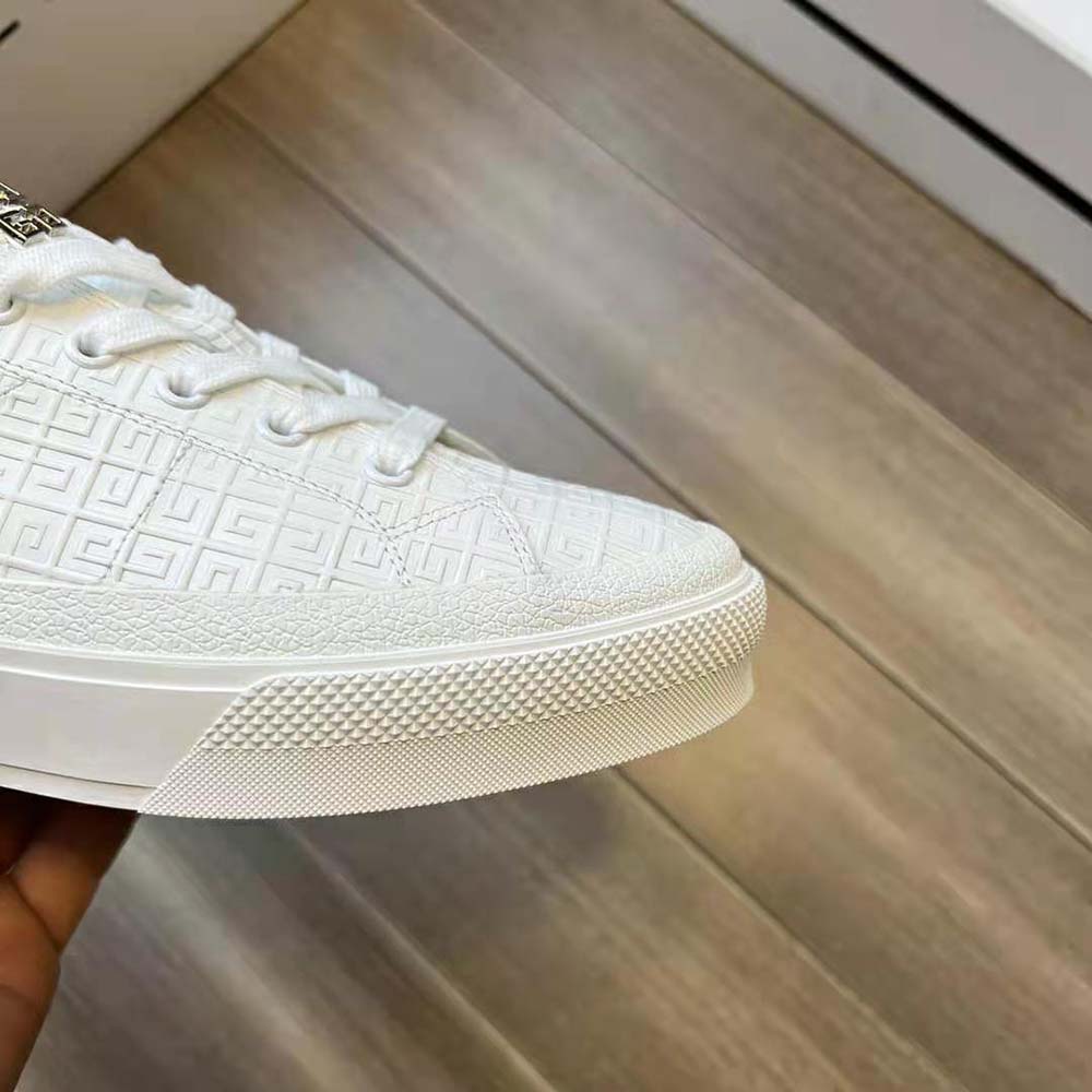 Givenchy Unisex Oswald City Sport Sneakers in Leather-White - image 5
