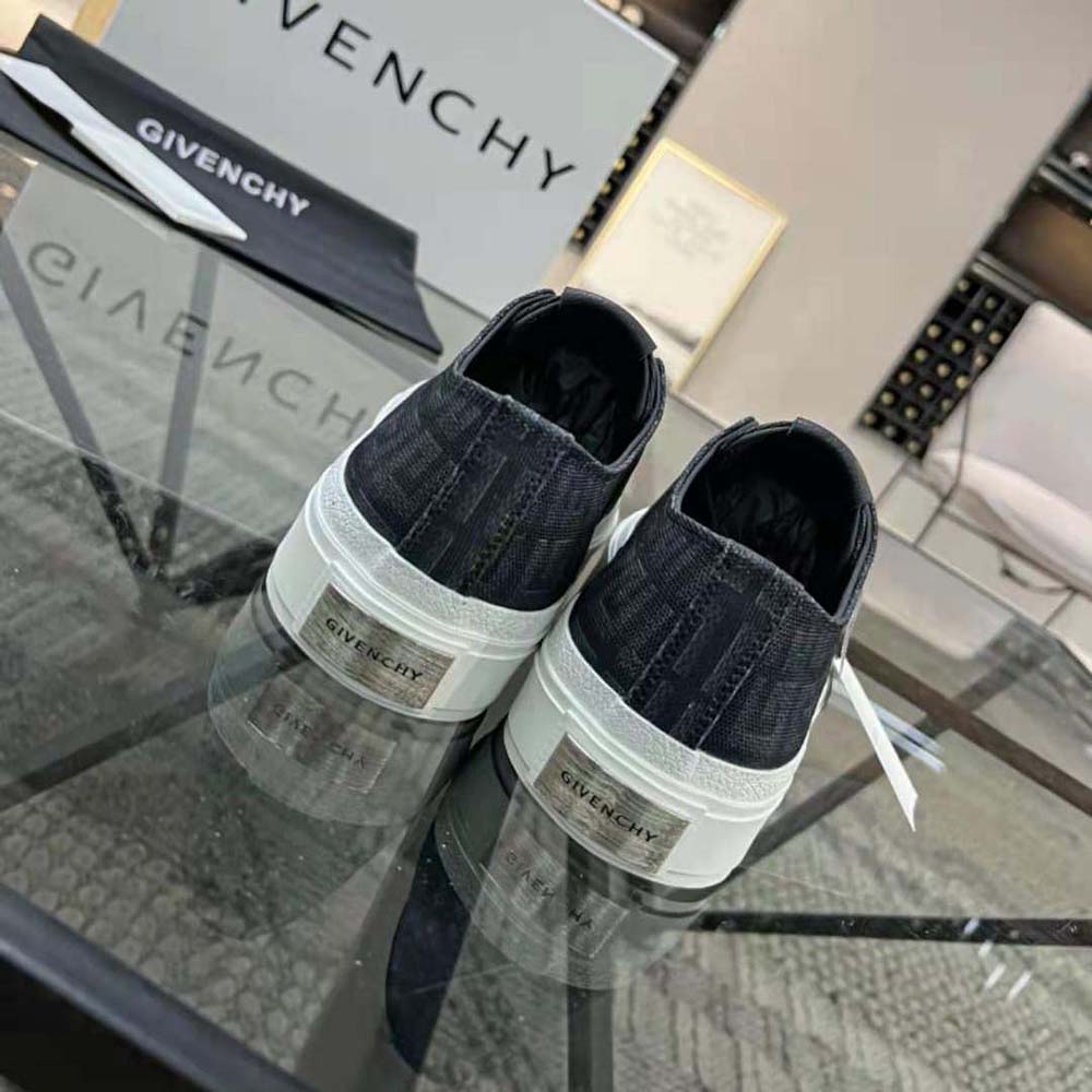 Givenchy Unisex Sneakers City in 4G Embroidered Canvas-Black - image 9