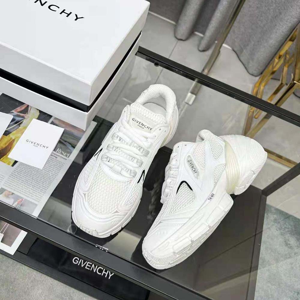 Givenchy Unisex TK-MX Runner Sneakers in Mesh-White - image 7