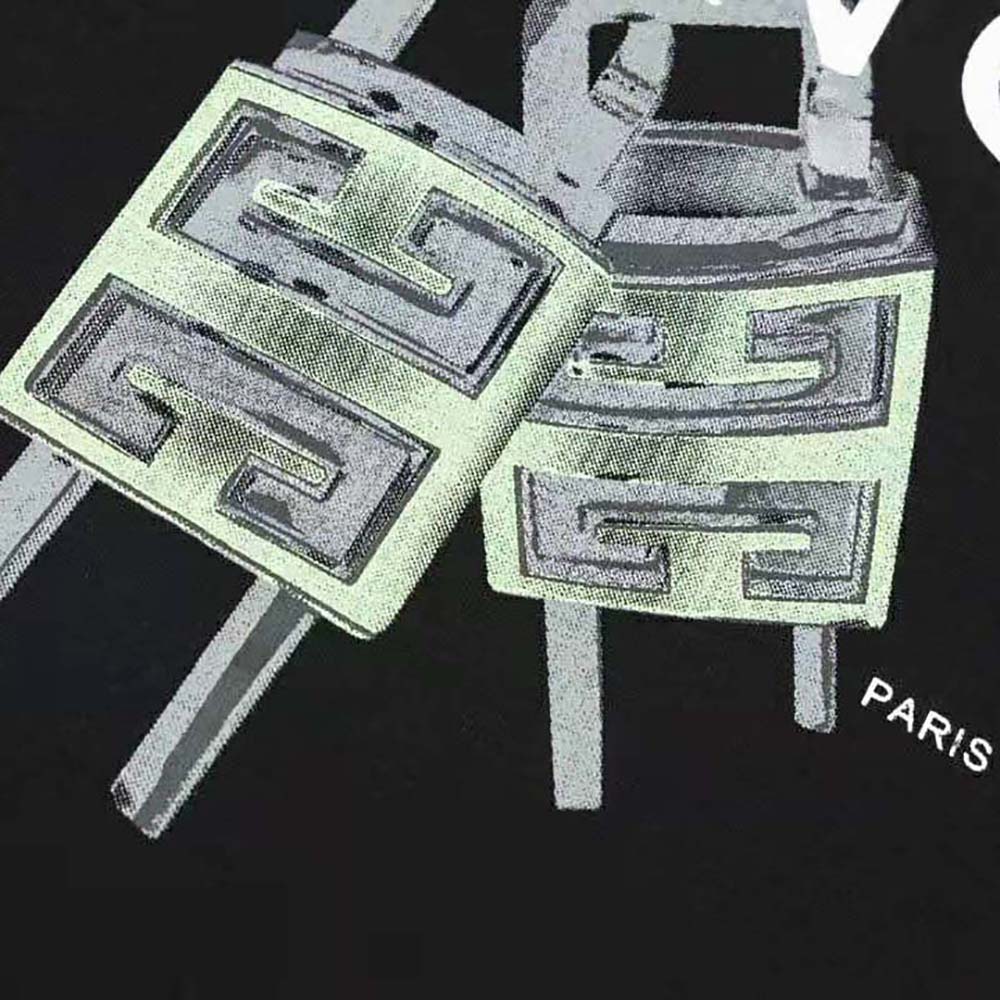 Givenchy Men Givenchy 4g Lock Slim Fit T-shirt-Black - image 6