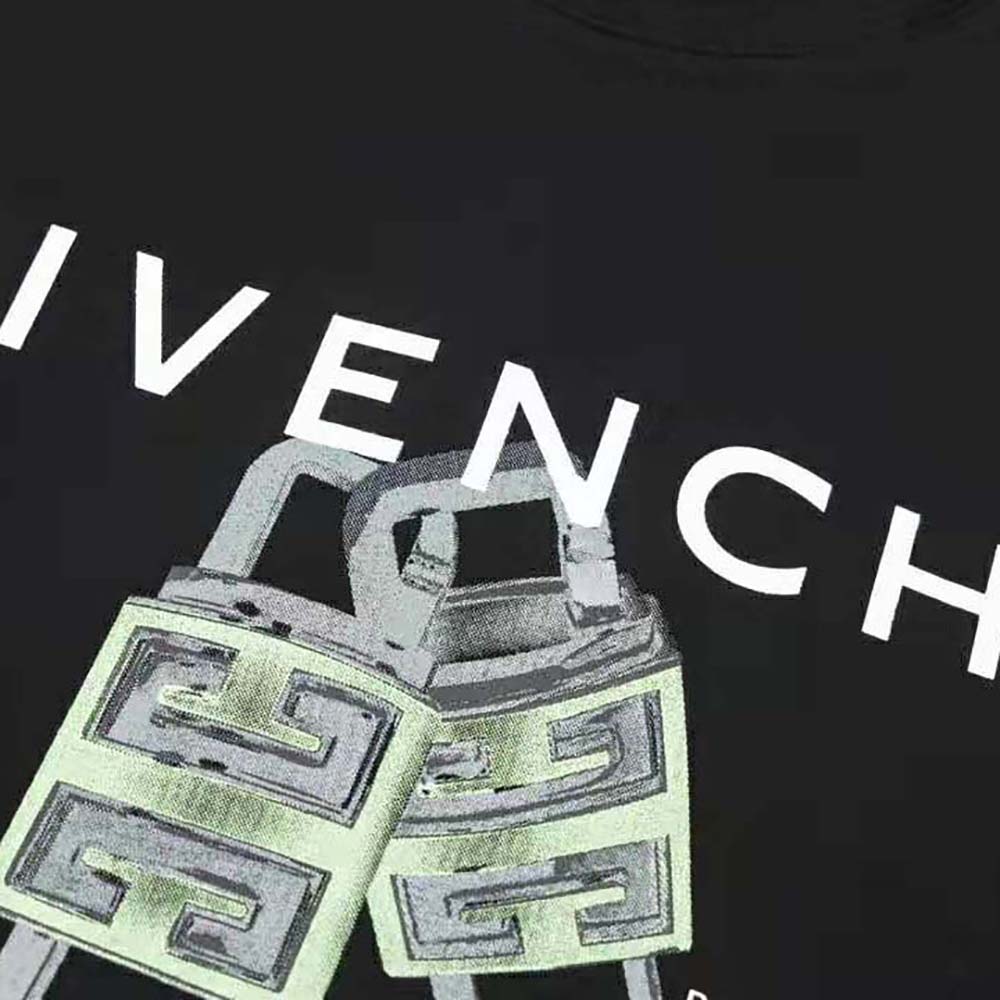 Givenchy Men Givenchy 4g Lock Slim Fit T-shirt-Black - image 5