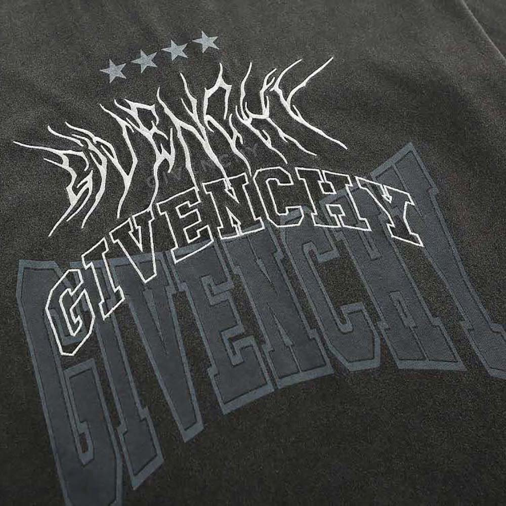 Givenchy Men Oversized T-shirt in Embroidered Jersey-Gray - image 9
