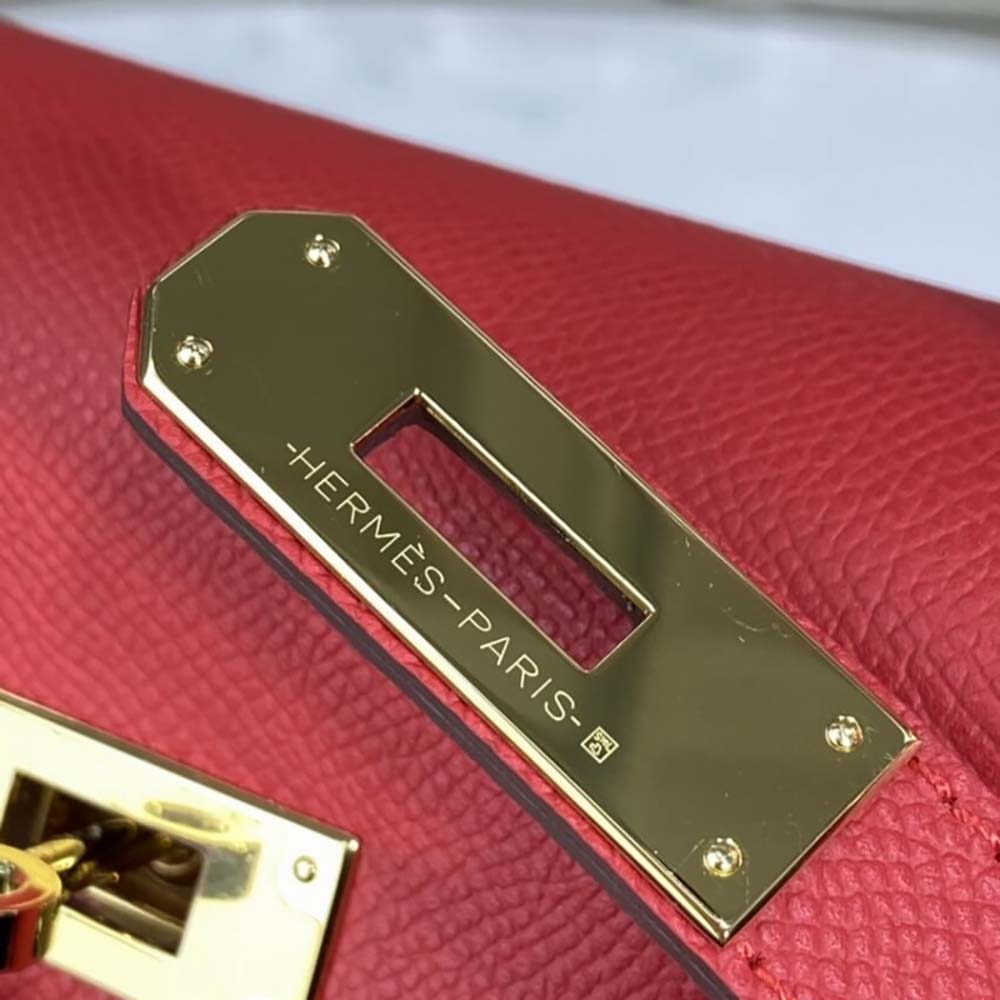 Hermes Women Kelly Bag 28 Epsom Leather-Red - image 11