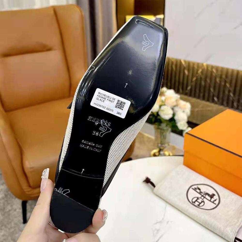 Hermes Women in H Canvas and Calfskin-Black - image 10
