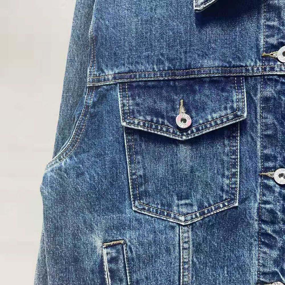 Loewe Women Anagram Jacket in Denim - image 5