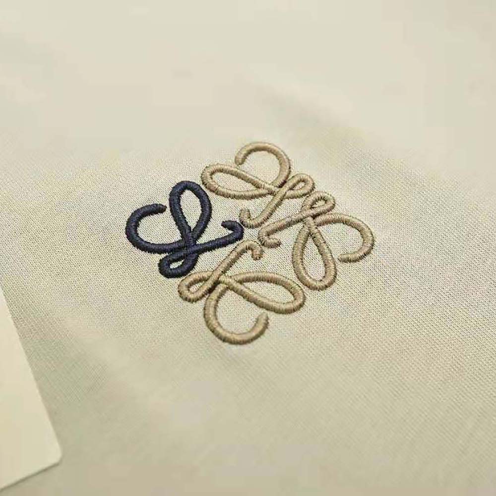 Loewe Men Anagram T-shirt in Cotton-Beige - image 7