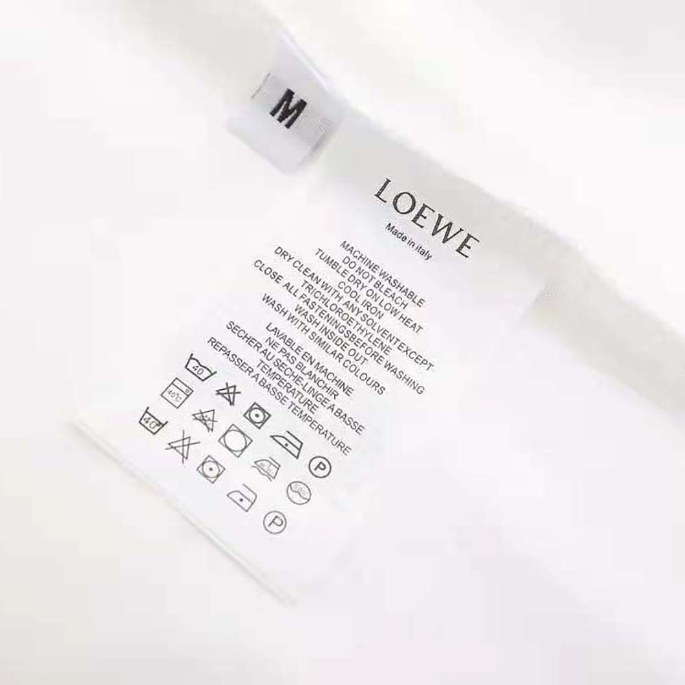 Loewe Men Anagram T-shirt in Cotton-White - image 10
