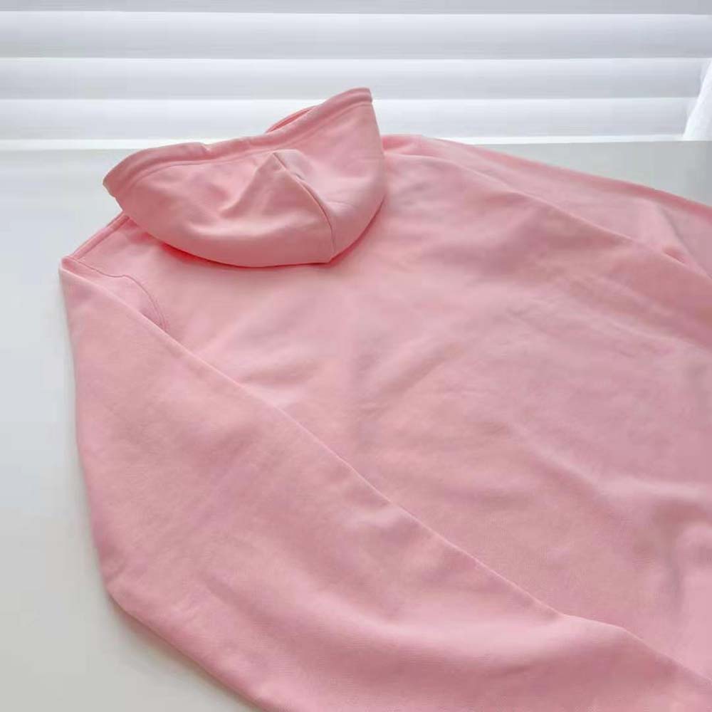 Loewe Women Calcifer Leather Patch Hoodie in Cotton-Pink - image 8
