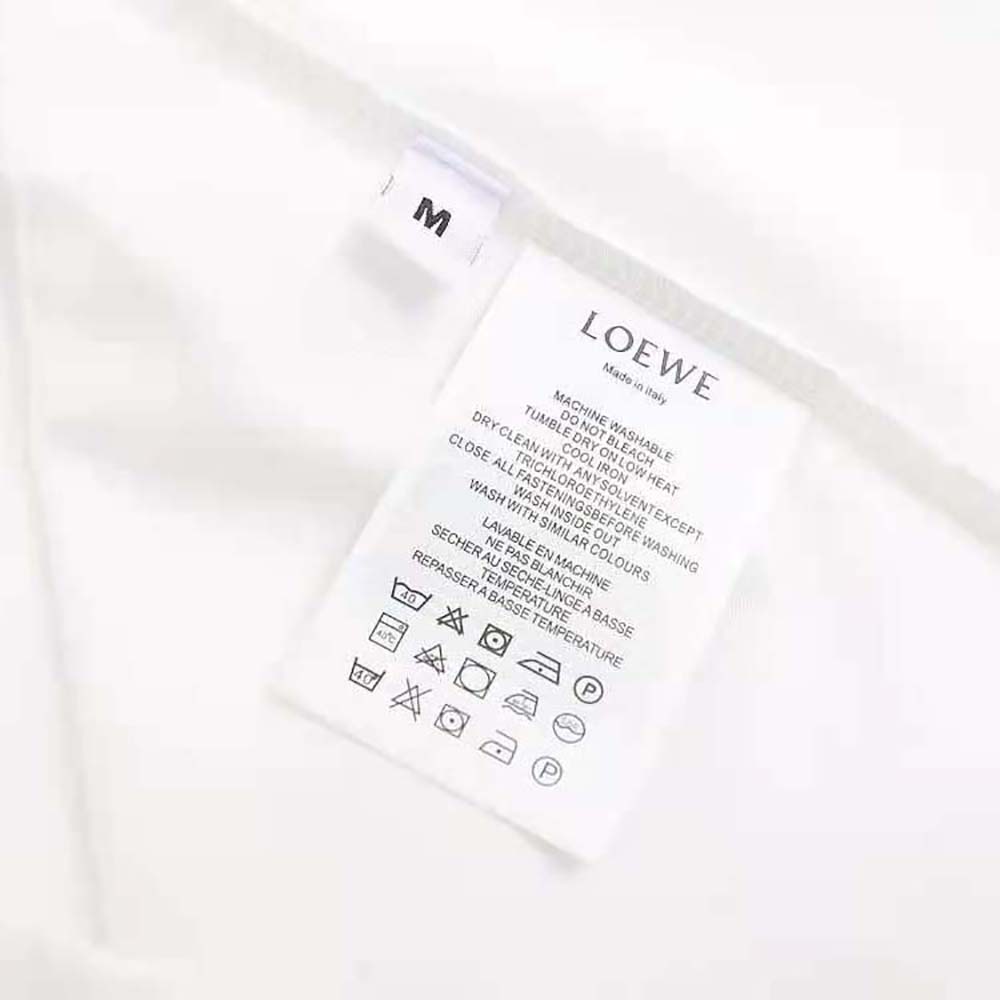 Loewe Men Debossed Anagram T-shirt in Cotton-White - image 10