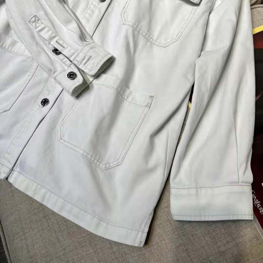 Miu Miu Women Denim Blouson Jacket with Embroidered Logo - image 6