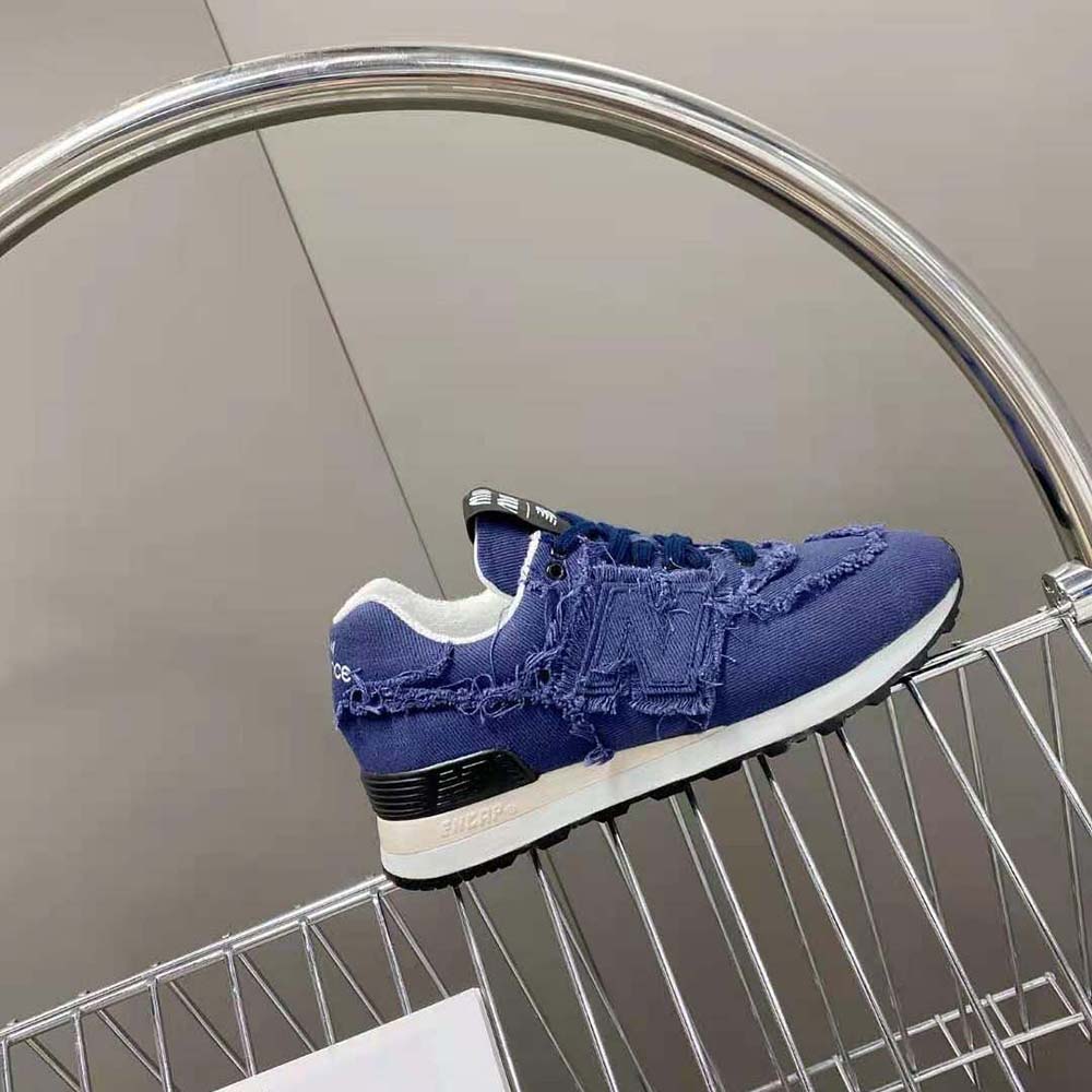 Miu Miu Women New Balance 574 x Miu Miu Denim Sneakers-Navy - image 6