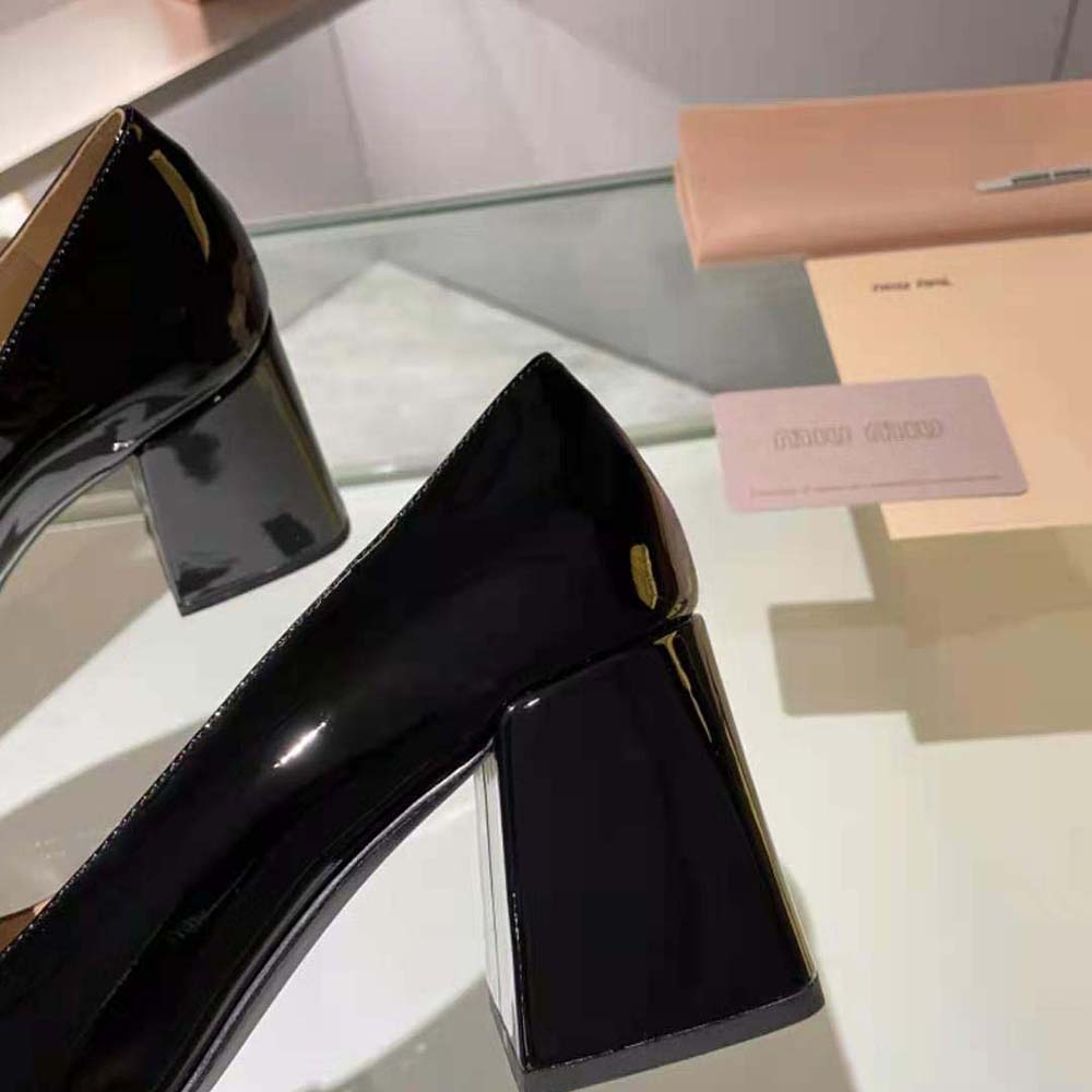 Miu Miu Women Patent Leather Pumps in 65 mm Heel Height-Black - image 9