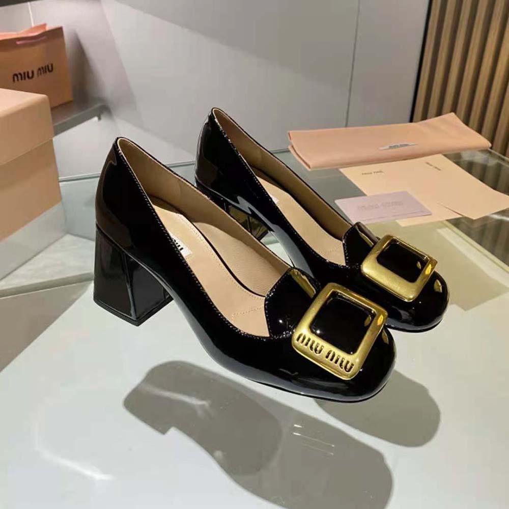 Miu Miu Women Patent Leather Pumps in 65 mm Heel Height-Black - image 4