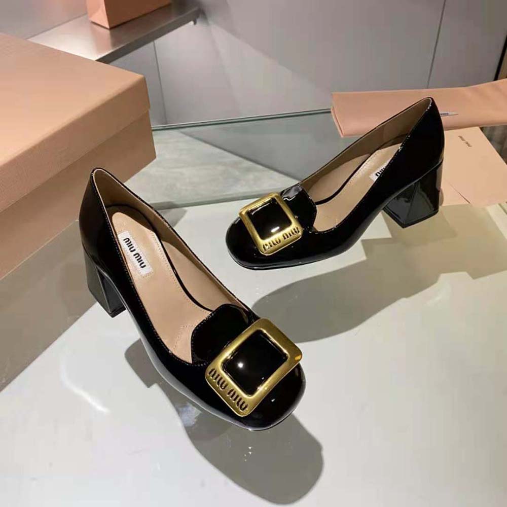 Miu Miu Women Patent Leather Pumps in 65 mm Heel Height-Black - image 5