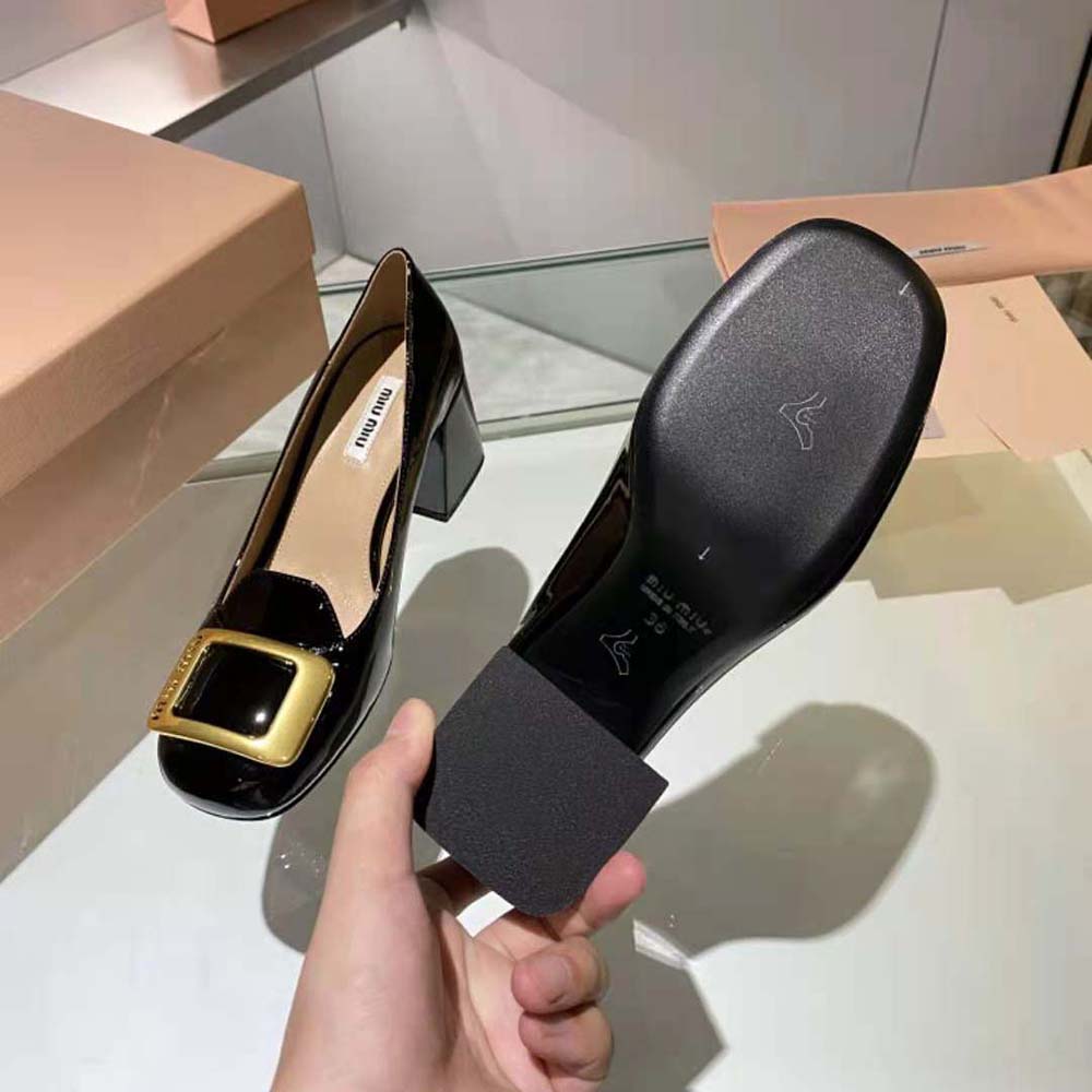 Miu Miu Women Patent Leather Pumps in 65 mm Heel Height-Black - image 10