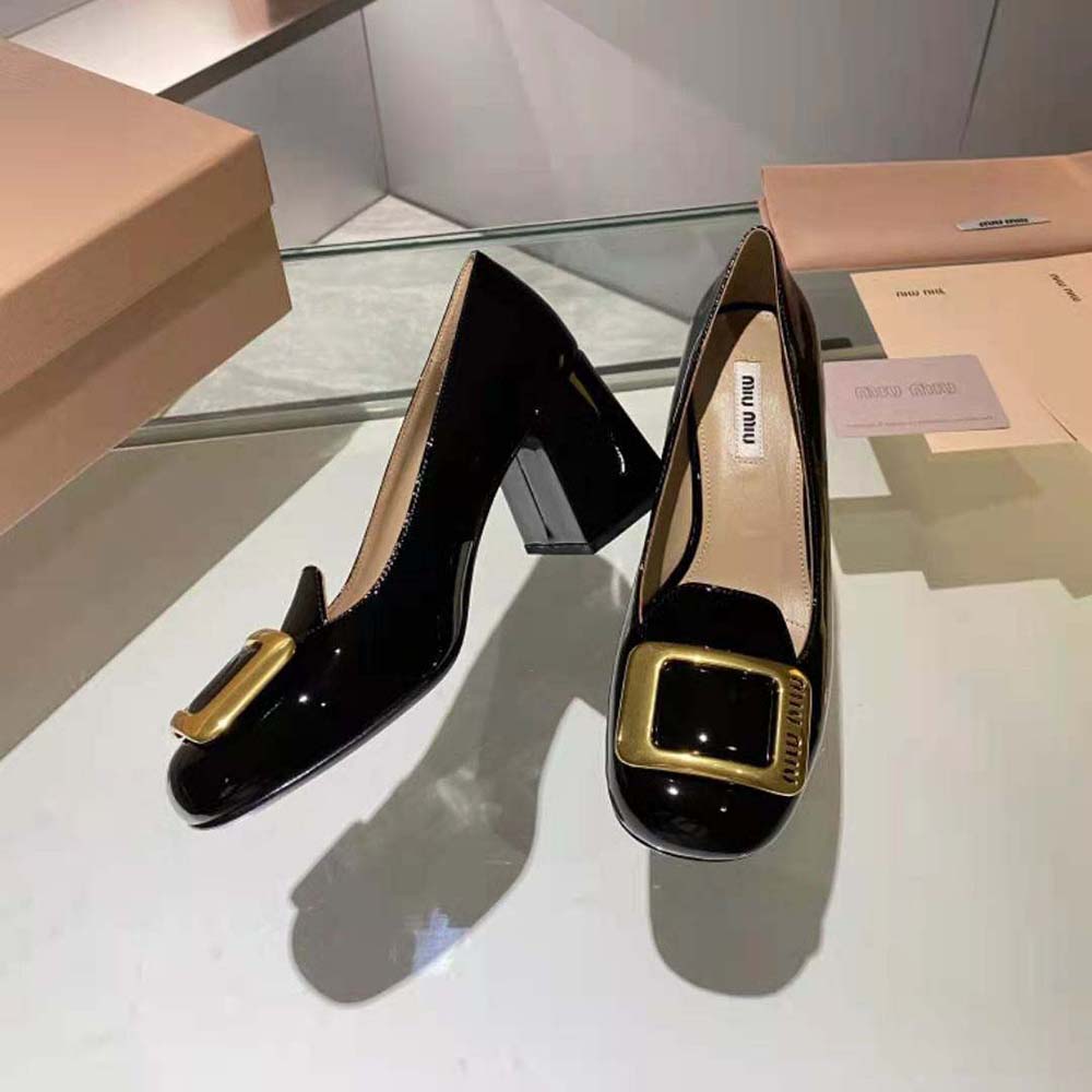 Miu Miu Women Patent Leather Pumps in 65 mm Heel Height-Black - image 6