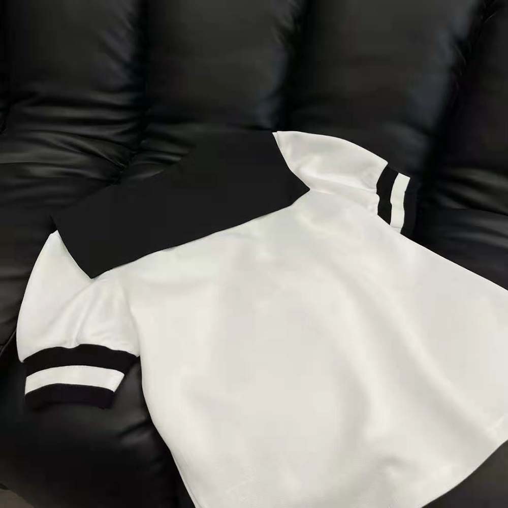 Miu Miu Women Piqué Top with Jacquard Logo - image 6