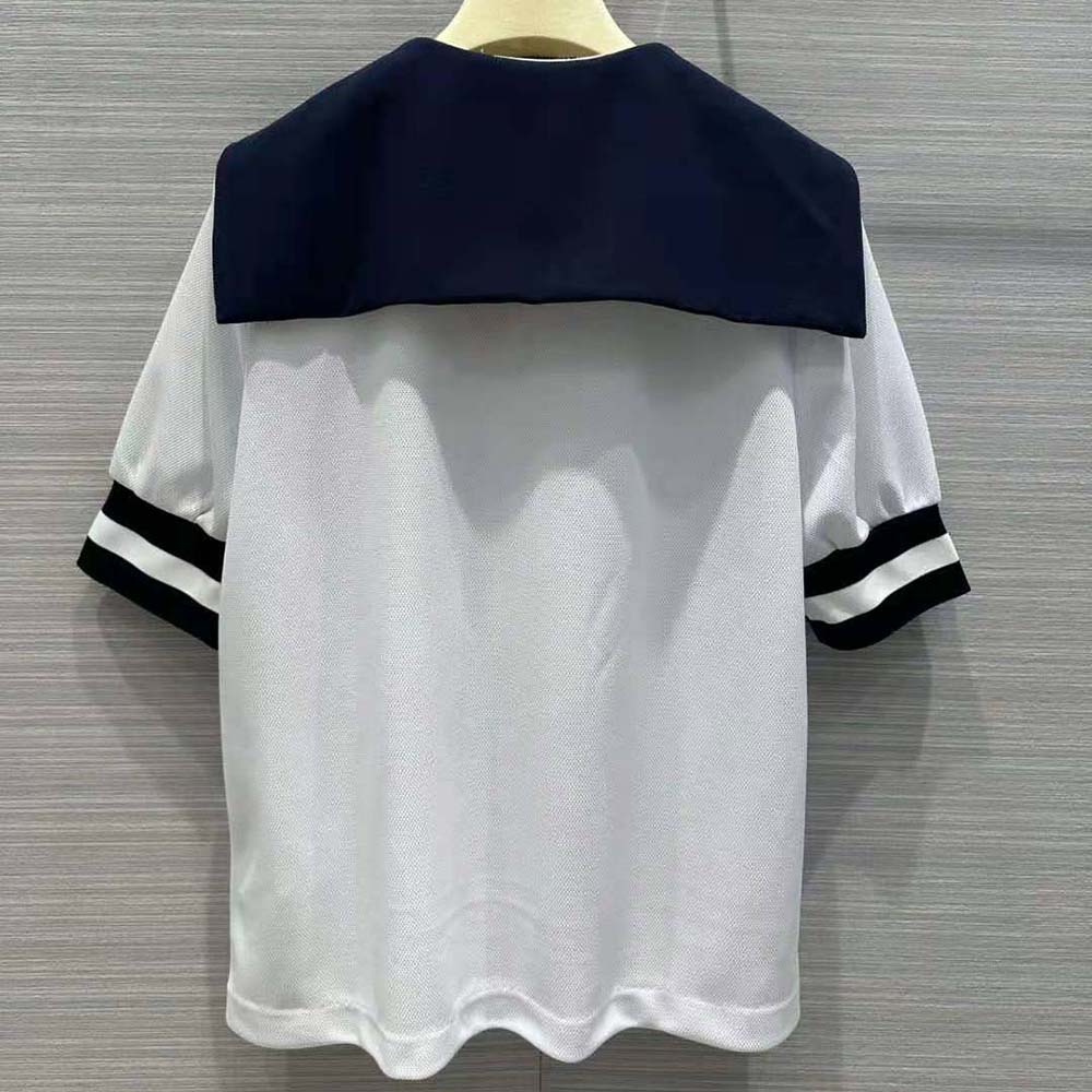 Miu Miu Women Piqué Top with Jacquard Logo - image 4